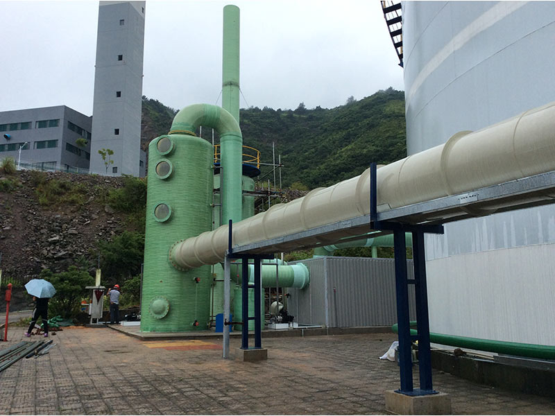 酸霧噴淋塔要確保在水泵有水的情況下運轉防止水泵空轉造成損壞